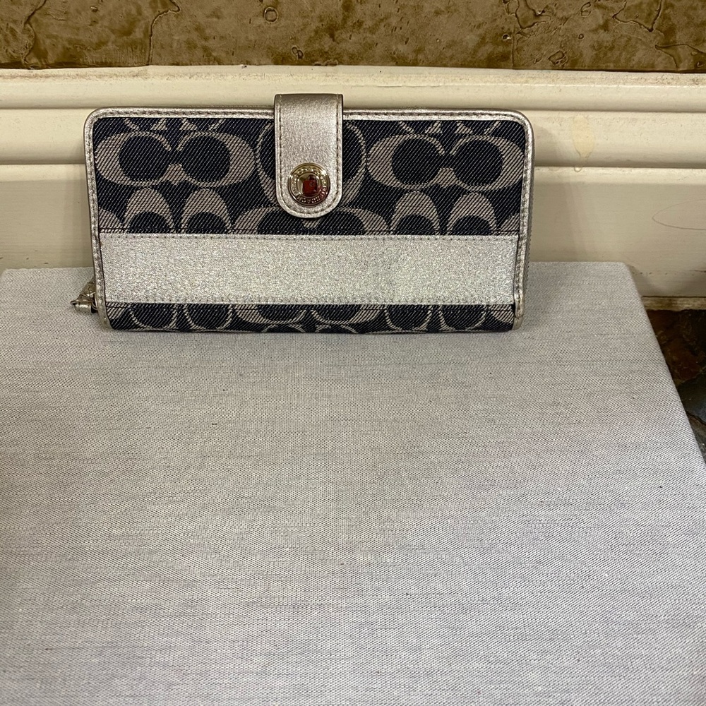 Coach Blue Denim Wallet
